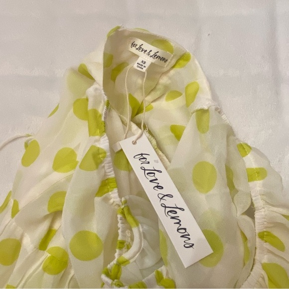 New! For Love And Lemons Megan Polka Dot Puff Sleeve Maxi Dress 2623 - Picture 5 of 15